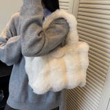 ホワイト | ファーバッグ ふわふわ ミニトートバッグ | shoppinggo