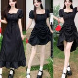 ブラック | ロングワンピース フレア 4way | shoppinggo