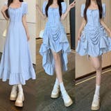 ブルー | ロングワンピース フレア 4way | shoppinggo