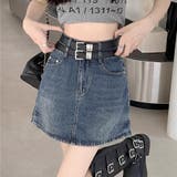 デニムミニスカート ダブルベルト レディースデニムスカート | shoppinggo | 詳細画像7