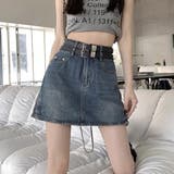 デニムミニスカート ダブルベルト レディースデニムスカート | shoppinggo | 詳細画像12