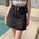 デニムミニスカート ダブルベルト レディースデニムスカート | shoppinggo | 詳細画像13