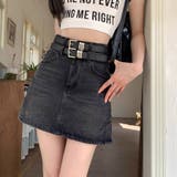 デニムミニスカート ダブルベルト レディースデニムスカート | shoppinggo | 詳細画像18