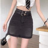 デニムミニスカート ダブルベルト レディースデニムスカート | shoppinggo | 詳細画像23
