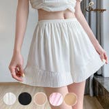 ペチパンツ シフォンレース切り替え透け防止 インナーパンツ | shoppinggo | 詳細画像1