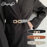 ゴムベルト バックル付レディース 幅広 | shoppinggo | 詳細画像1 