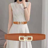 キャメル | ゴムベルト バックル付レディース 幅広 | shoppinggo
