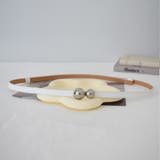 ホワイト | ベルト 穴なし レディース | shoppinggo