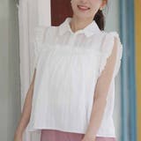 刺繍襟付きブラウス ノースリーブ シャツ | shoppinggo | 詳細画像22
