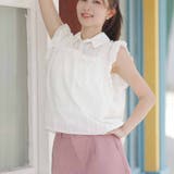 刺繍襟付きブラウス ノースリーブ シャツ | shoppinggo | 詳細画像26