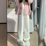 裏起毛ワイドストレートパンツ 裏起毛パンツ ワイドパンツ | shoppinggo | 詳細画像6