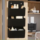 ブラック | 吊り下げ収納ポケット クローゼット 収納バック | shoppinggo