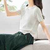 夏服 サイドボタンサマーニット 半袖 | shoppinggo | 詳細画像3 