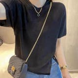 ブラック | 夏服 サイドボタンサマーニット 半袖 | shoppinggo