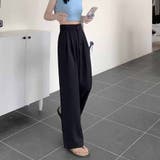 タックワイドパンツ スラックス リラックスパンツ | shoppinggo | 詳細画像4