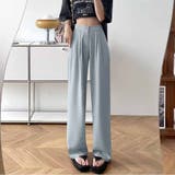 タックワイドパンツ スラックス リラックスパンツ | shoppinggo | 詳細画像6
