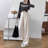 タックワイドパンツ スラックス リラックスパンツ | shoppinggo | 詳細画像10