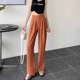 オレンジ | タックワイドパンツ スラックス リラックスパンツ | shoppinggo