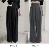 ワイドパンツ タックワイドパンツ スラックス | shoppinggo | 詳細画像2