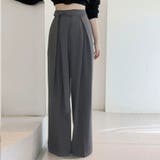 グレー | ワイドパンツ タックワイドパンツ スラックス | shoppinggo