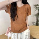 キャメル | 夏新作 サマーニット 背中レース付き | shoppinggo