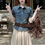 半袖デニムシャツジャケット 半袖 Tシャツ | shoppinggo | 詳細画像3