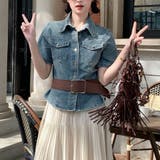 半袖デニムシャツジャケット 半袖 Tシャツ | shoppinggo | 詳細画像6