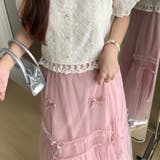 【NANA&NANAコラボ】チュールスカート リボンモチーフ フレアスカート | shoppinggo | 詳細画像18
