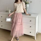 【NANA&NANAコラボ】チュールスカート リボンモチーフ フレアスカート | shoppinggo | 詳細画像19