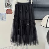 【NANA&NANAコラボ】チュールスカート リボンモチーフ フレアスカート | shoppinggo | 詳細画像25