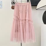 【NANA&NANAコラボ】チュールスカート リボンモチーフ フレアスカート | shoppinggo | 詳細画像28