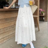 白い花柄刺繡スカート レース スカート | shoppinggo | 詳細画像6