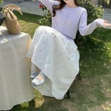 白い花柄刺繡スカート レース スカート | shoppinggo | 詳細画像8