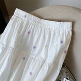 白い花柄刺繡スカート レース スカート | shoppinggo | 詳細画像13