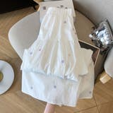 白い花柄刺繡スカート レース スカート | shoppinggo | 詳細画像19