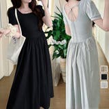 ロングワンピース 半袖 切り替えワンピース | shoppinggo | 詳細画像1