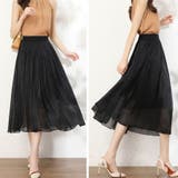 フレアスカート マットサテン ロングスカート揺れる | shoppinggo | 詳細画像9 