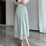 フレアスカート マットサテン ロングスカート揺れる | shoppinggo | 詳細画像13 