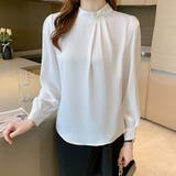 パール付きキーネック トップス シャツブラウス | shoppinggo | 詳細画像5