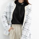 パール付きキーネック トップス シャツブラウス | shoppinggo | 詳細画像12