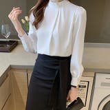パール付きキーネック トップス シャツブラウス | shoppinggo | 詳細画像17