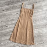 ベージュ | キャミワンピース ロング丈 無地 | shoppinggo