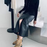 レザースカート レディース PUスカート | shoppinggo | 詳細画像4 