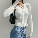 ホワイト | ニットソー Vネック ショート丈 | shoppinggo