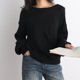 ブラック | クラシックパフスリーブ ニット プルオーバー | shoppinggo