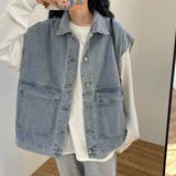 ジレベスト デニムベスト ノースリーブ | shoppinggo | 詳細画像4 