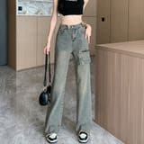 ブルー | フレアパンツ デニムパンツ レディース | shoppinggo