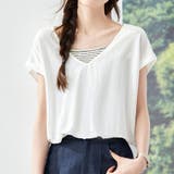 ホワイト | 夏服 半袖Tシャツ コーデ | shoppinggo