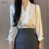 シャツ Vネック ブラウス | shoppinggo | 詳細画像1 