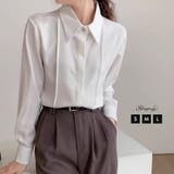 シャツブラウス 襟付き オフィス | shoppinggo | 詳細画像1 